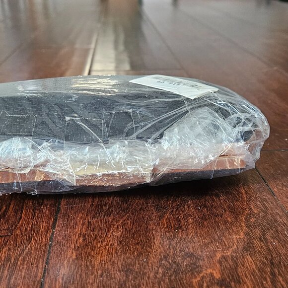 NWT Sam Moon Black and Gold Hard Shell Clutch - Picture 4 of 7